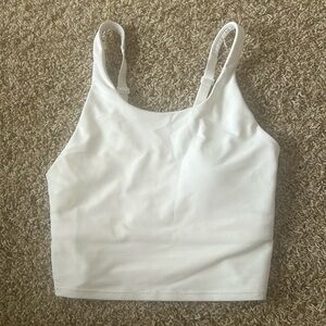 Old Navy Active White Stapped White Tank top